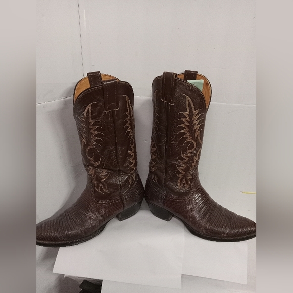 Vintage Iguana Boots Nocona Men's Lizard Exotic Leather Sz 8D Style 28170 - Picture 2 of 11